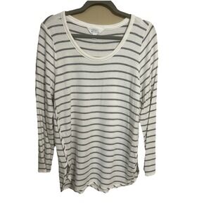 Market and Spruce Women Ivory 3/4 Sleeve T-Shirt L